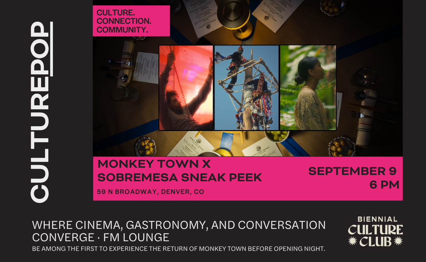 CulturePop: Monkey town x SOBREMESA Sneak peek