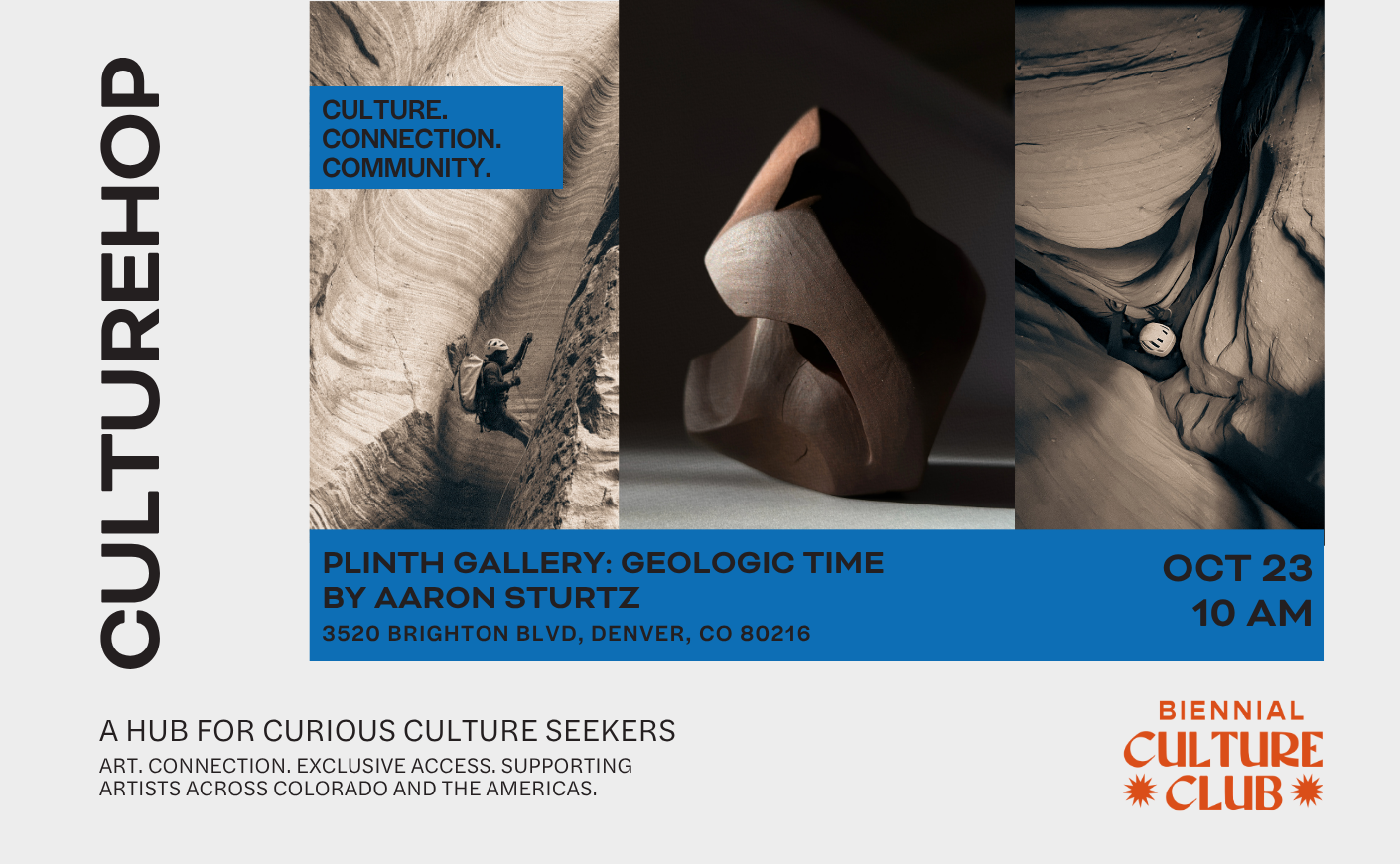 CultureHop: Plinth Gallery - Geologic Time  by Aaron Sturtz