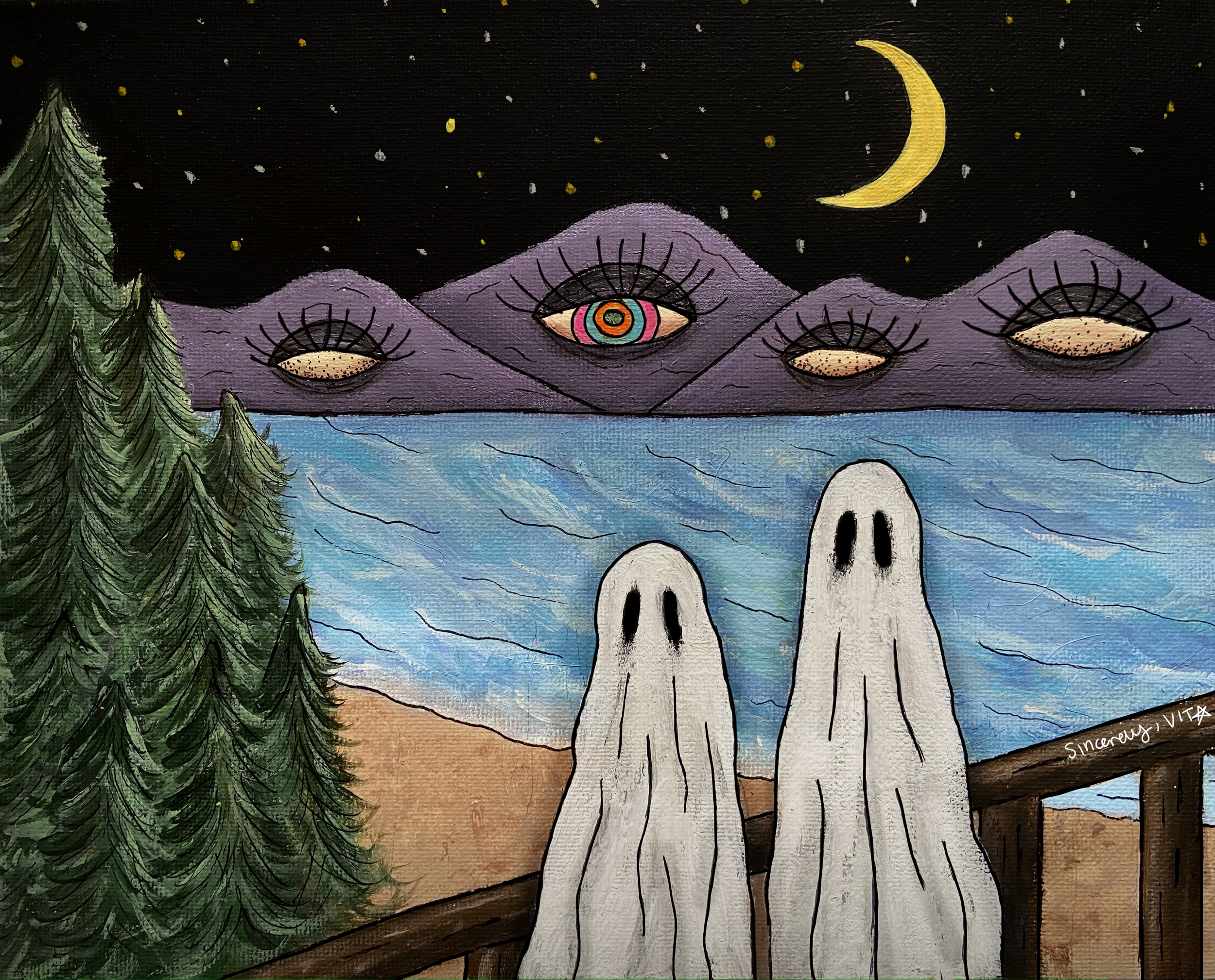 2 souls on 8/9 - September 26th, 2021 - acrylic painting