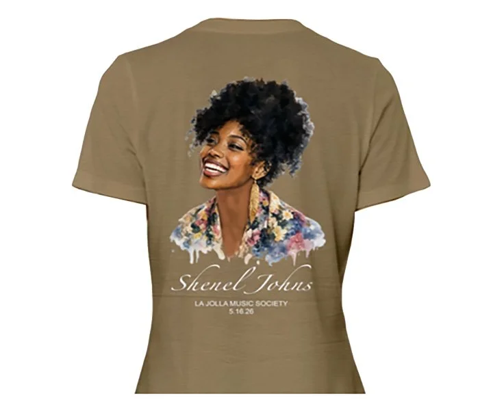 Shenel Johns — La Jolla Debut Tee (Olive, Women's V-Neck)