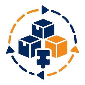 Diagram showing interconnected boxes and arrows representing a process or system.