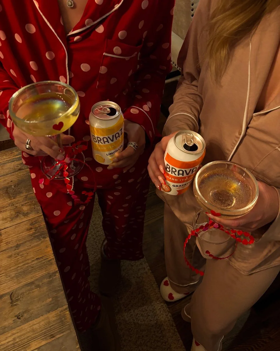 BFFs, Bravazzi, and big vibes. 💖 Who needs a Valentine when you’ve got your girls? 🥂🍊 #GalentinesDay