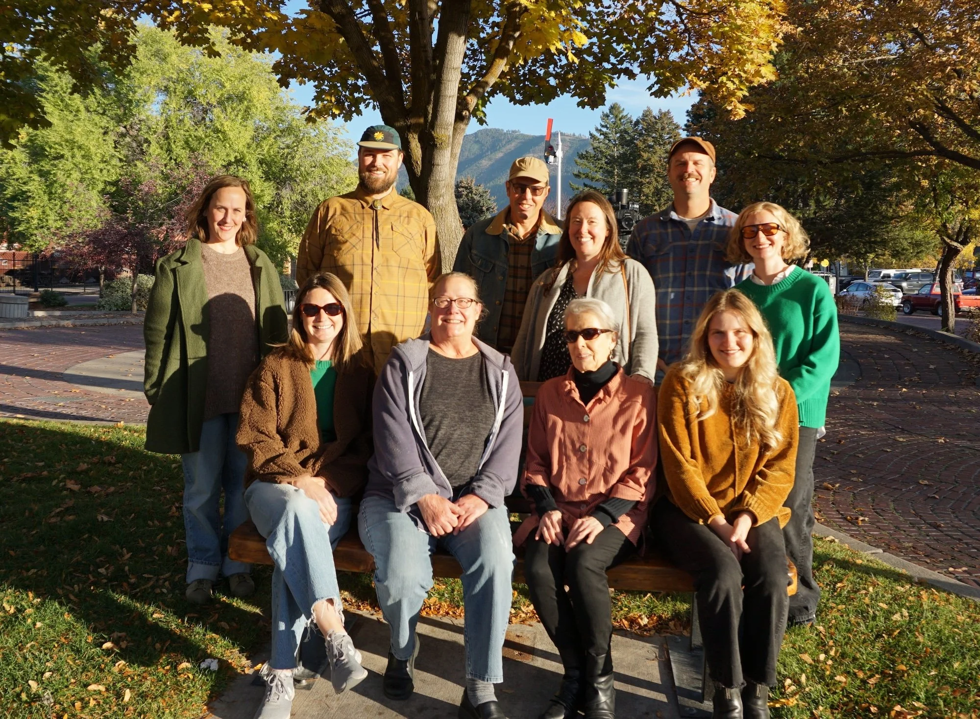 front step board members pose for a photo