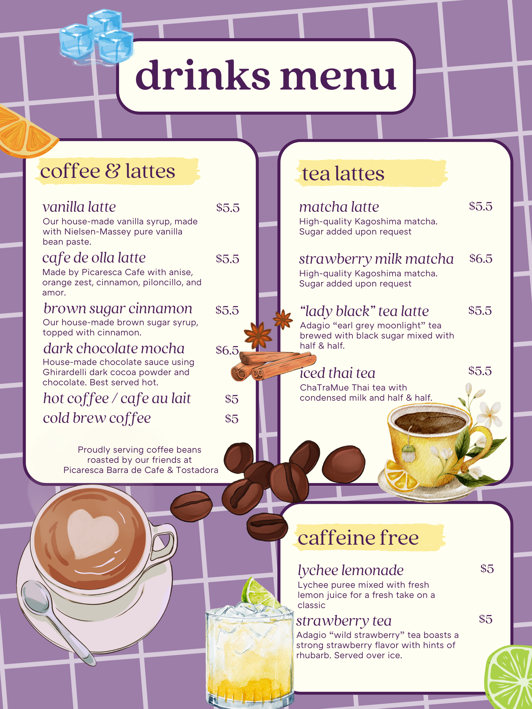 Butter Lab Drinks Menu