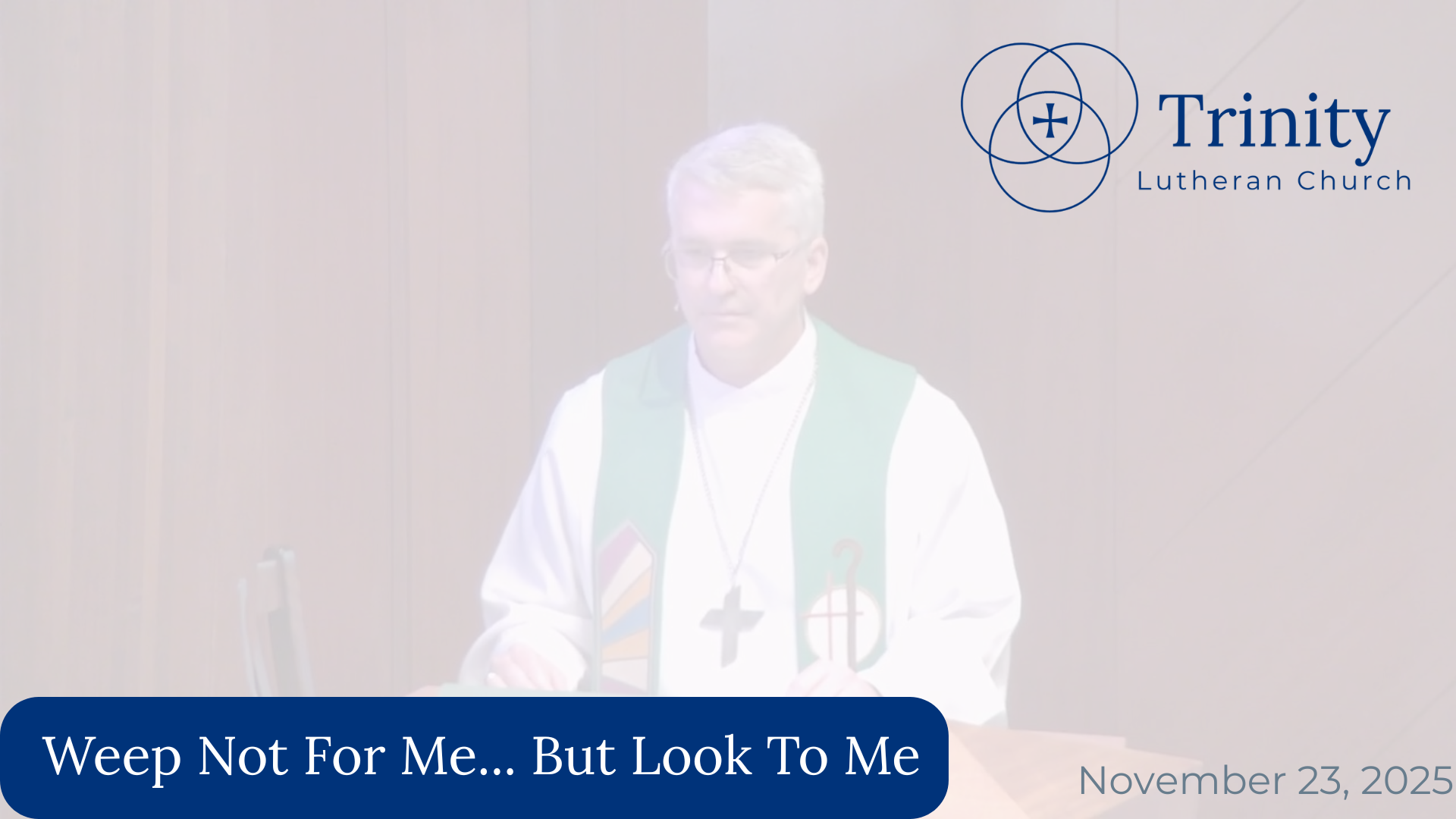 Weep Not For Me… But Look To Me