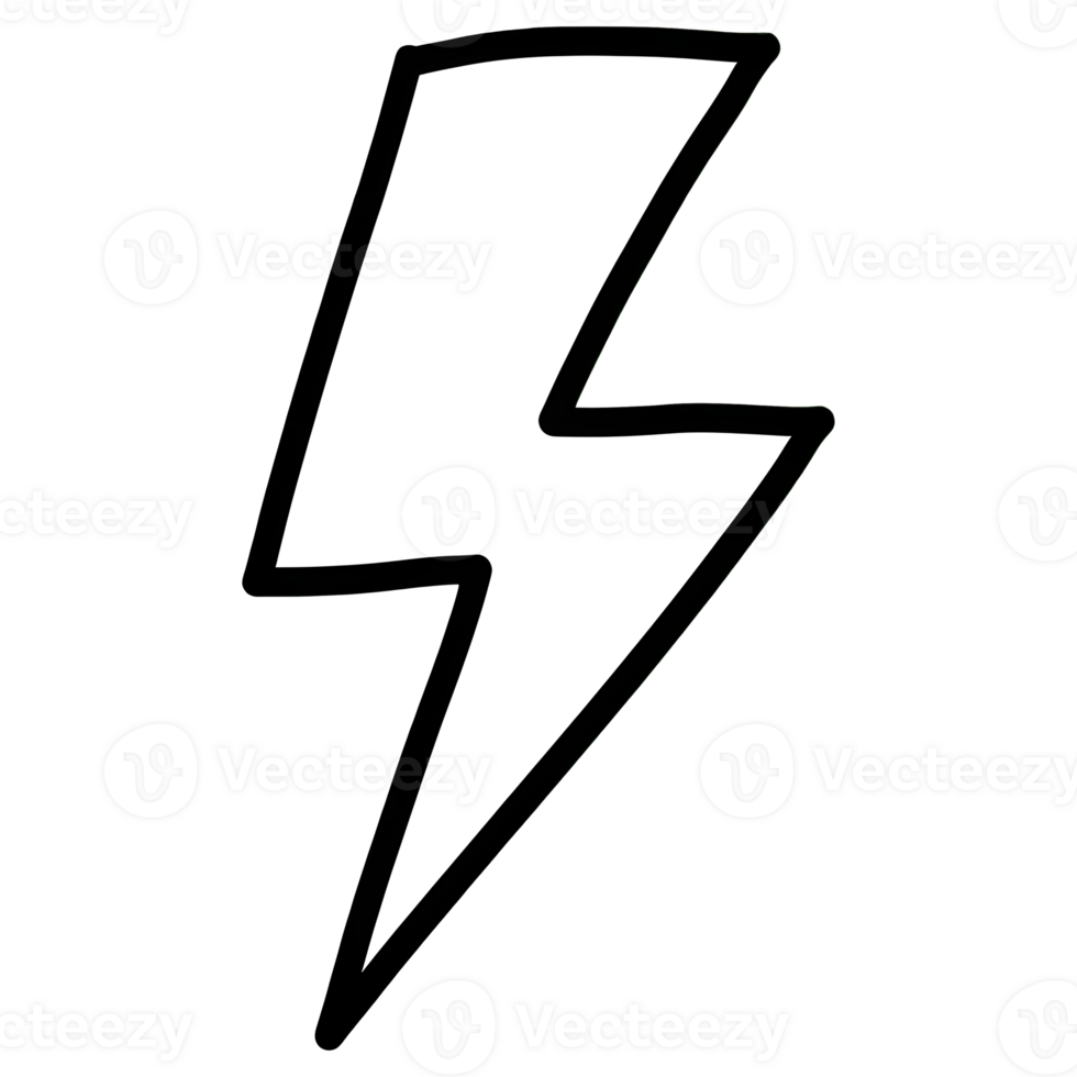 A white lightning bolt symbol on a black background with various 'Vecteezy' logos overlaid.