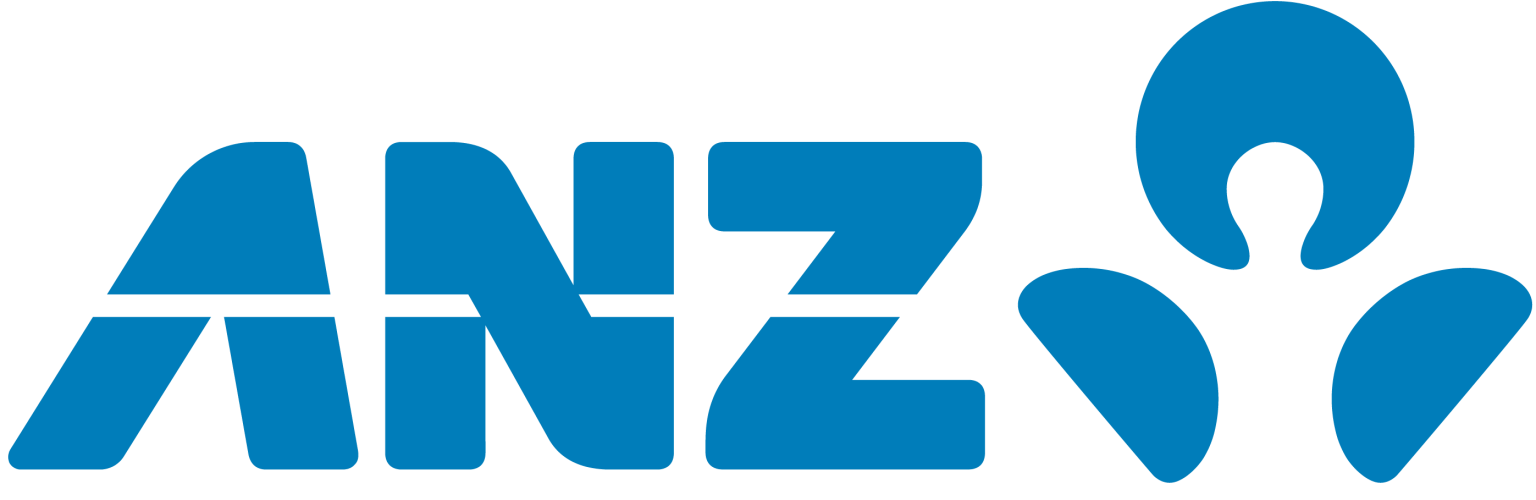 Amz logo in bold blue font