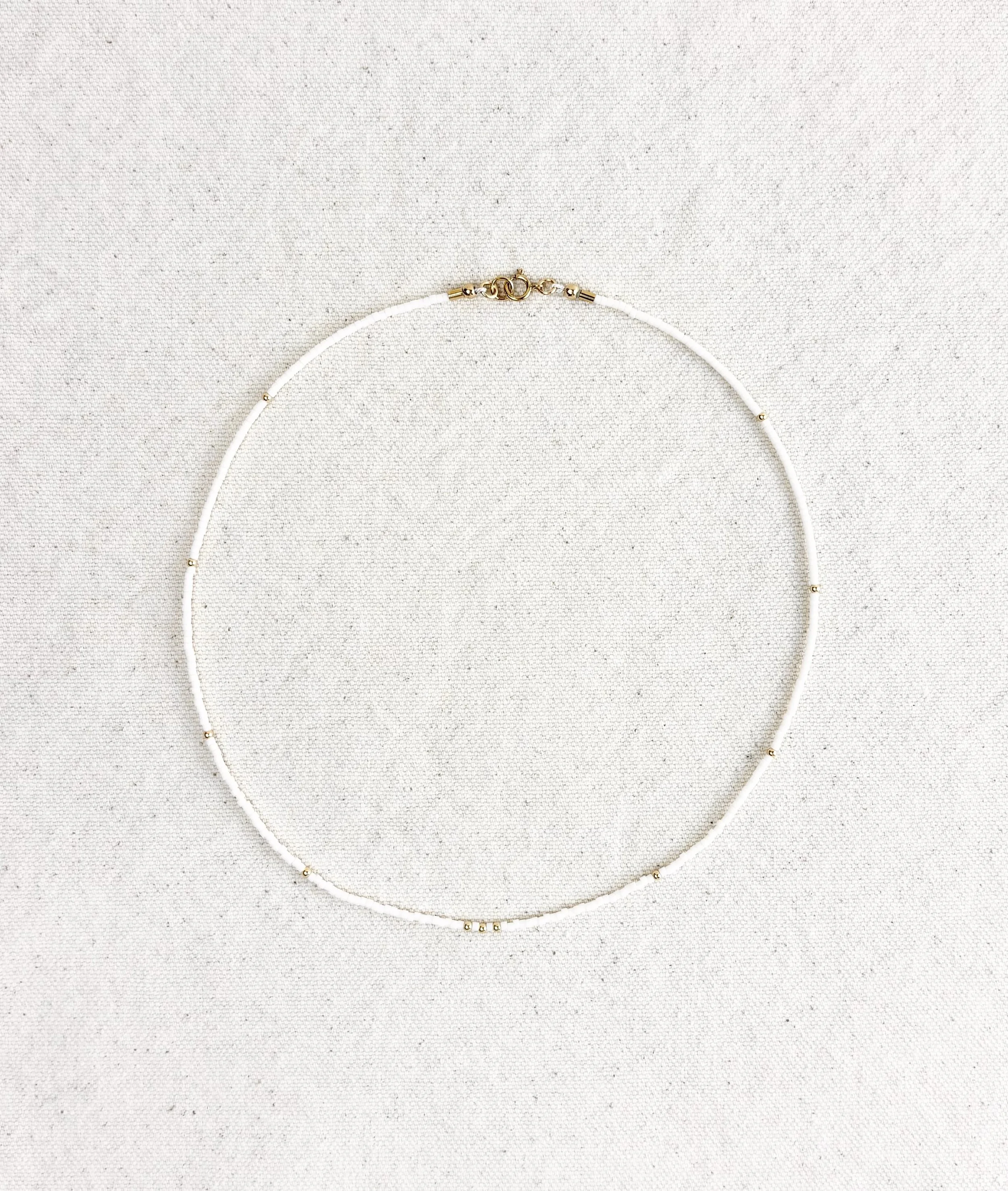 First Light Necklace - Matte Bisque White