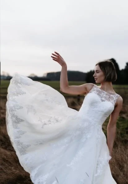 Tea length wedding dress