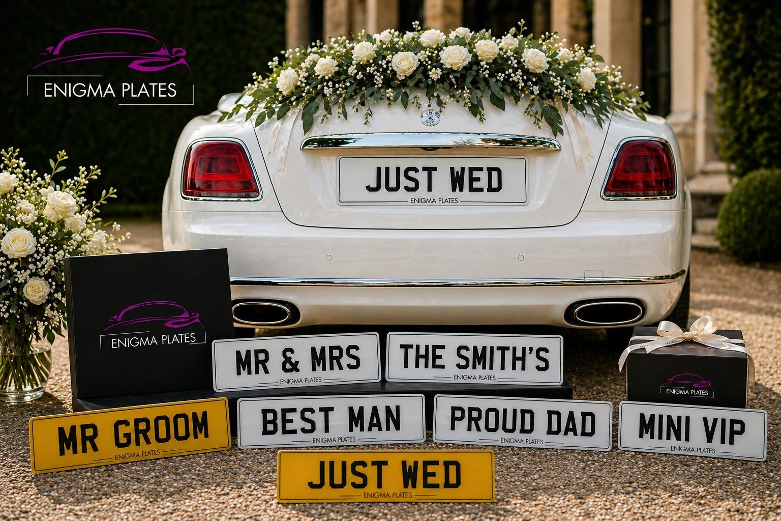 A selection of number plates from Enigma Plates