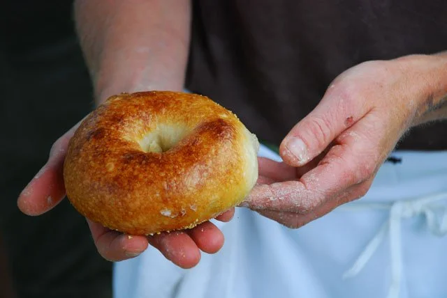 wood fired bagel. Wood burning bagel recipe. Wood fired cooked bagels.