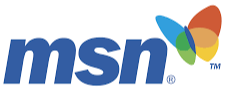 MSN logo with stylized butterfly emblem