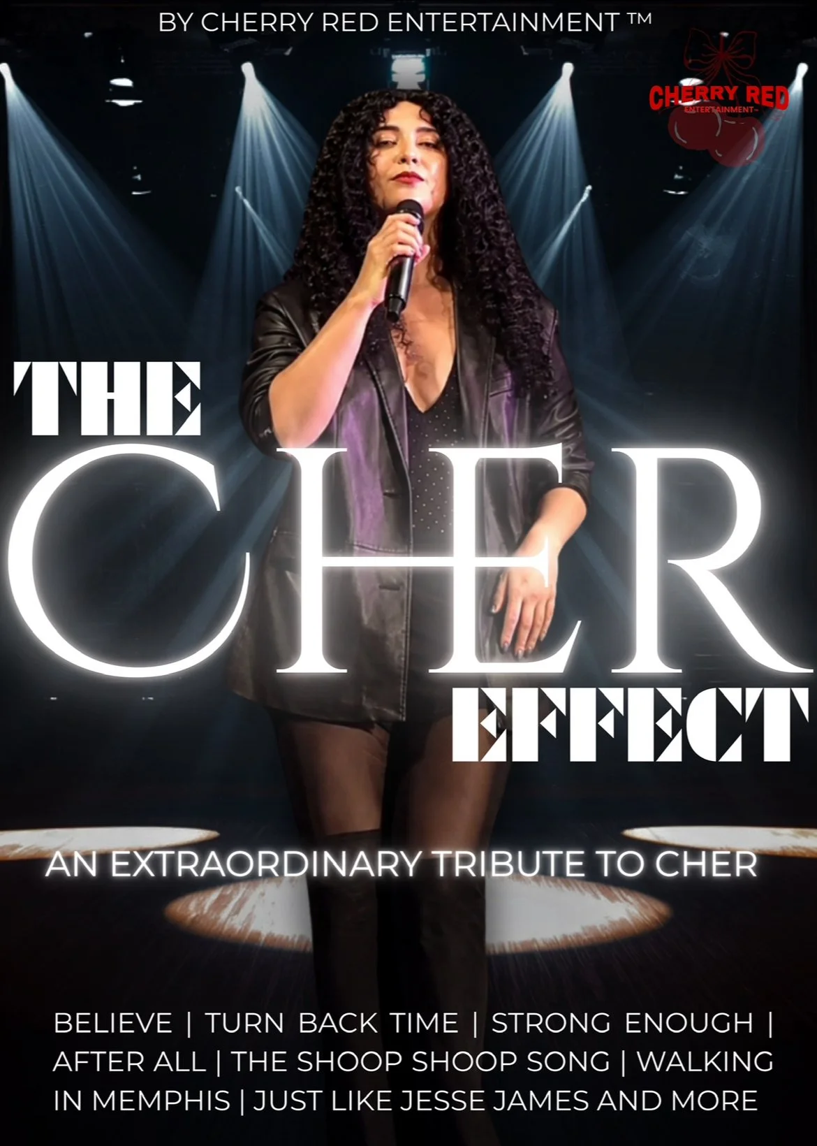 The Cher Effect is a spectacular tribute celebrating the iconic music, glamour and legendary stage presence of global superstar Cher. Featuring powerhouse live vocals, dazzling costumes and all the confidence and charisma Cher is known for, this high