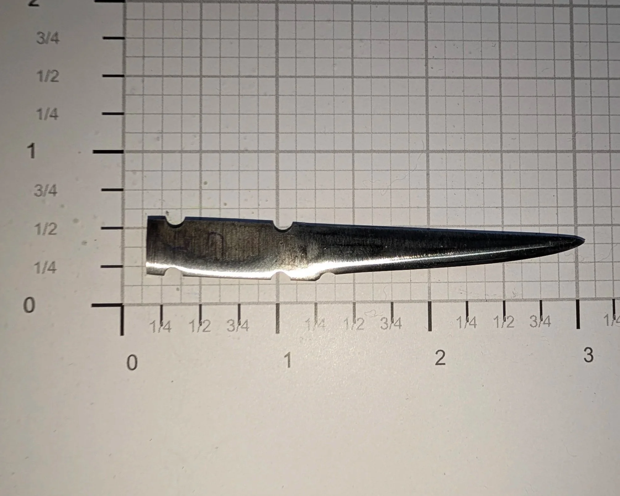 Wolfram  Special   Straight Back   Mini         1  3/4 inch with 3/8 Tang