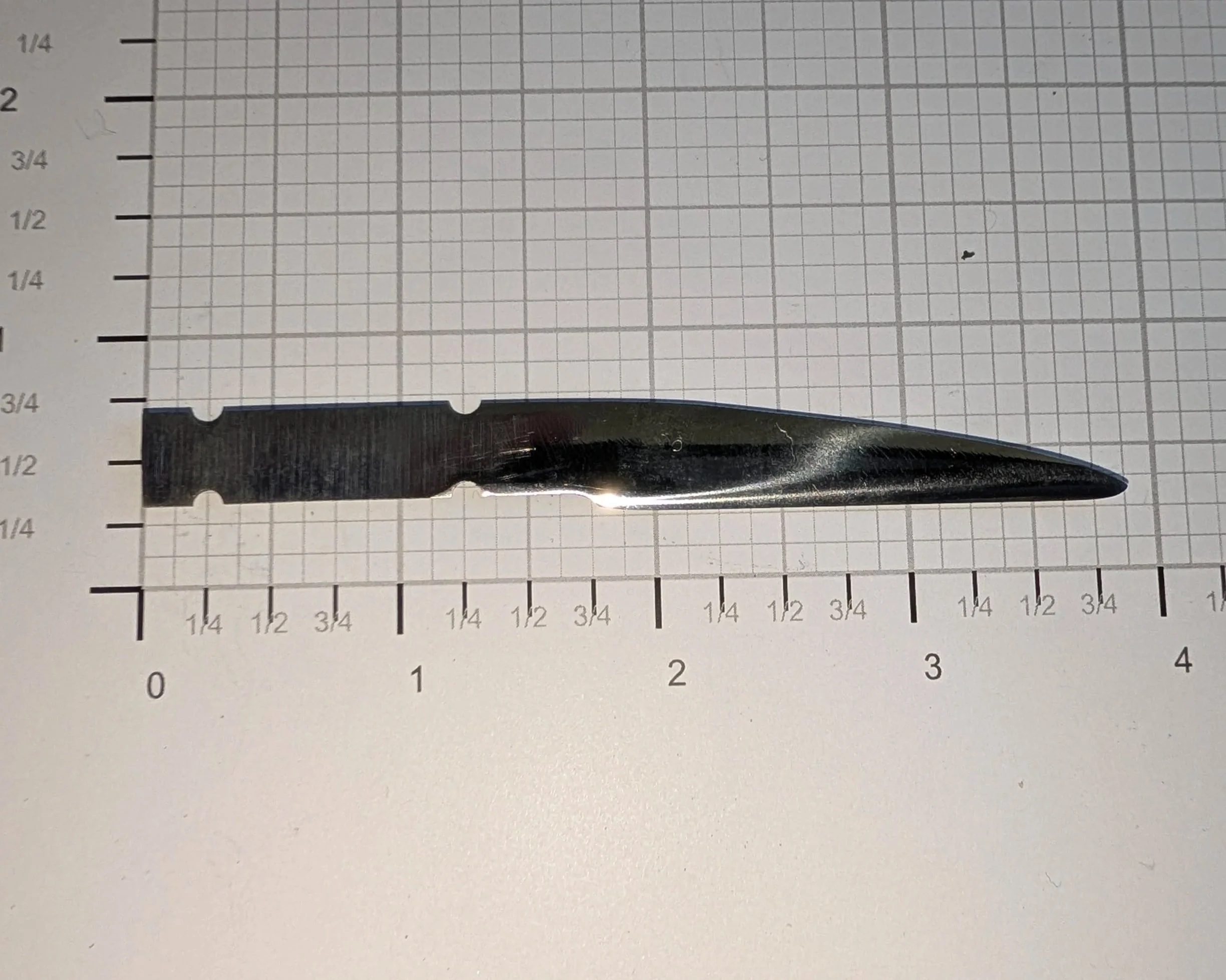 Wolfram  Special   Long Straight Carver       2 to 1 1/4  inch long  with 3/8 Tang