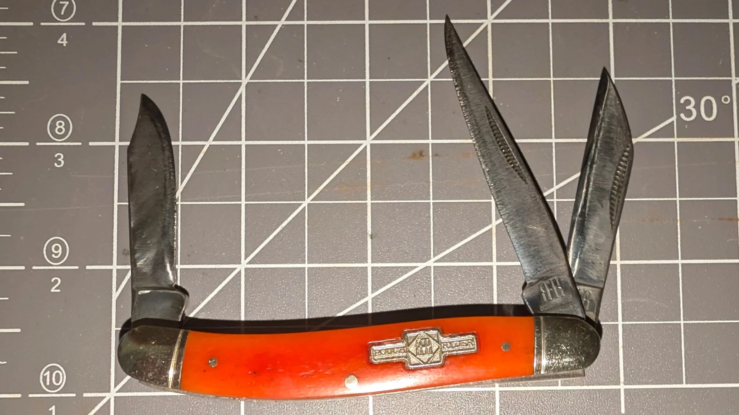 Orange Bone Rough Rider Stockman Goodman Carver