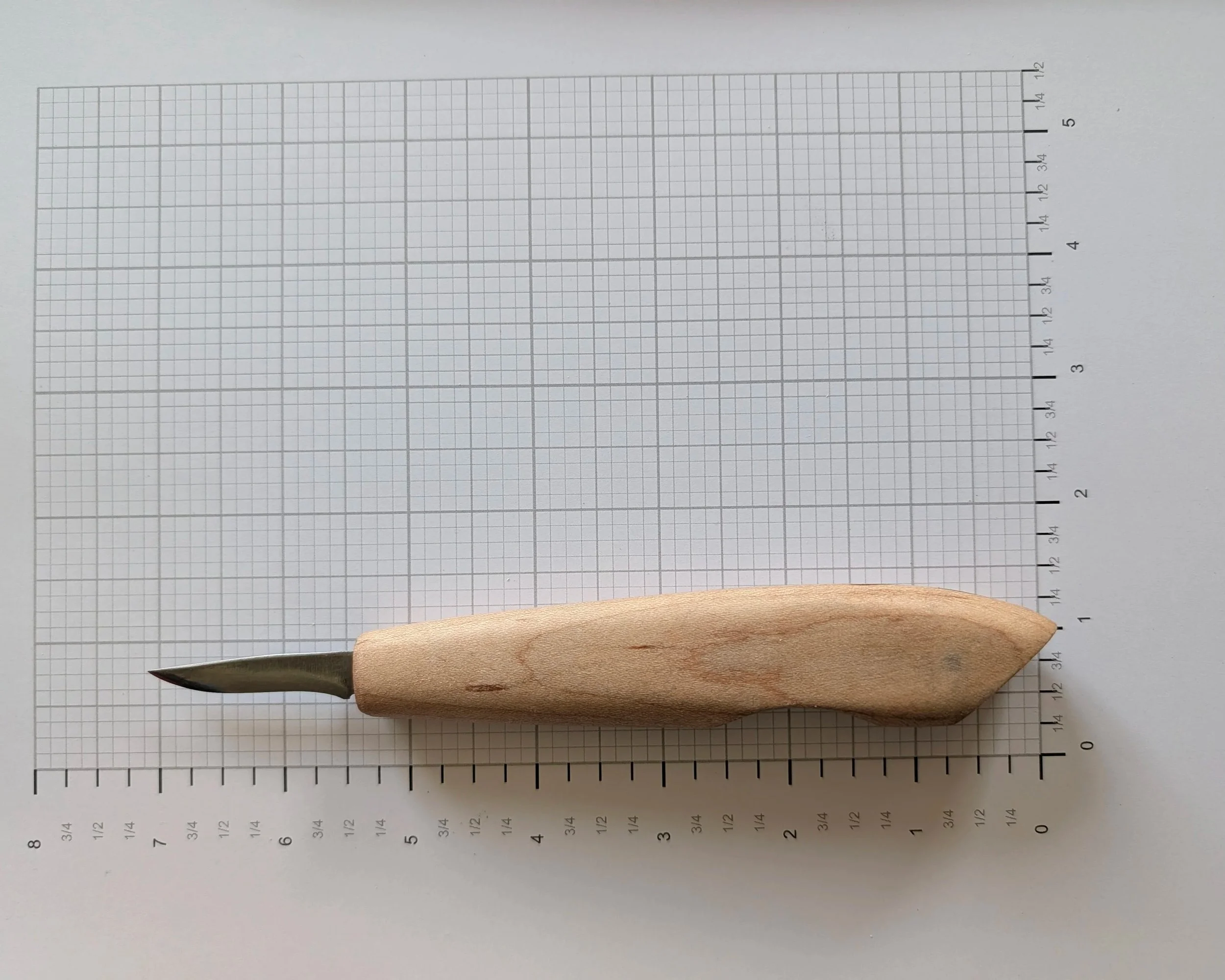 Allan Goodman Custom Carving Knife Curley Maple Kukri