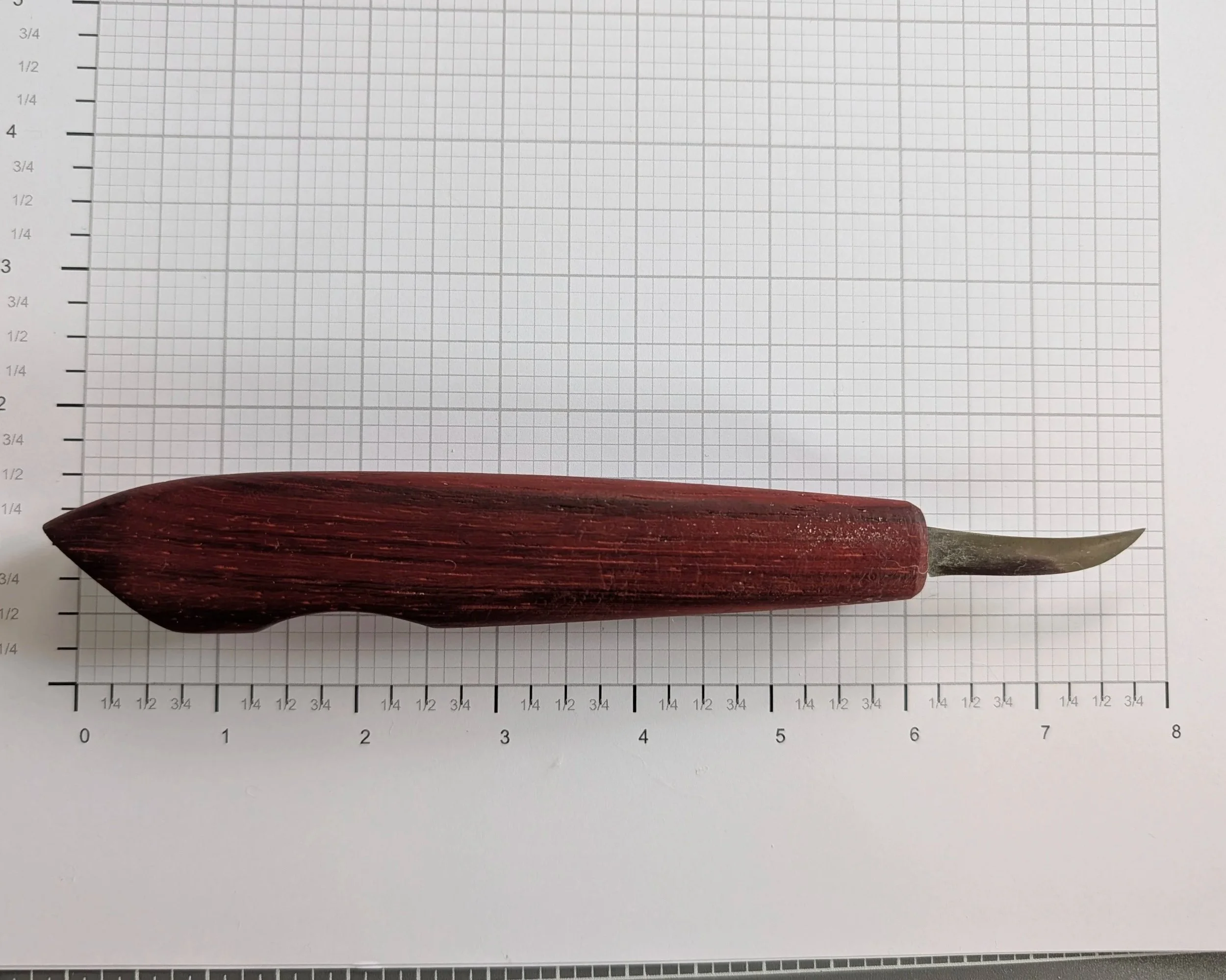 Allan Goodman Custom Carving Knife Paduak Scimitar