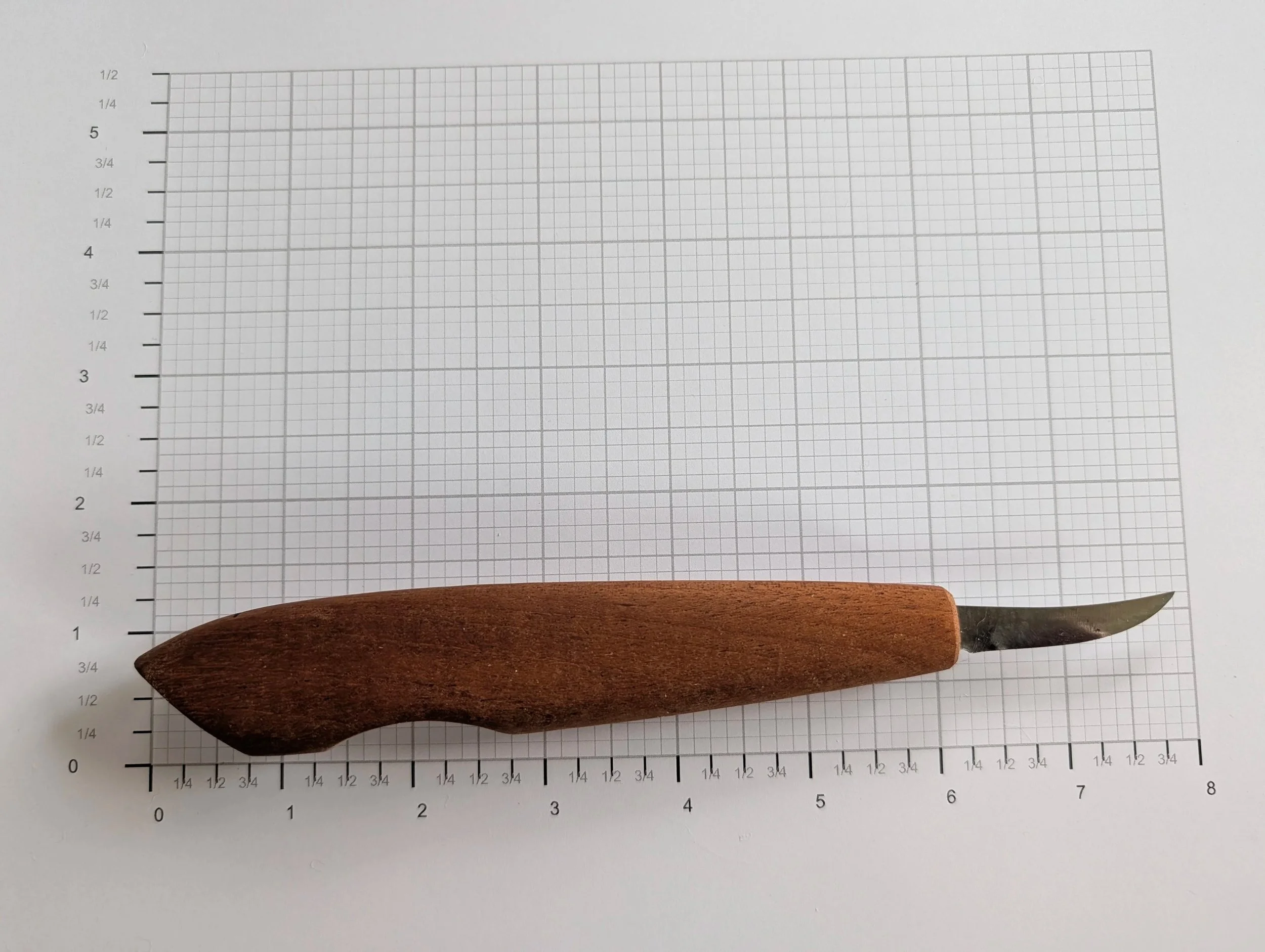 Allan Goodman Custom Carving Knife Walnut Scimitar