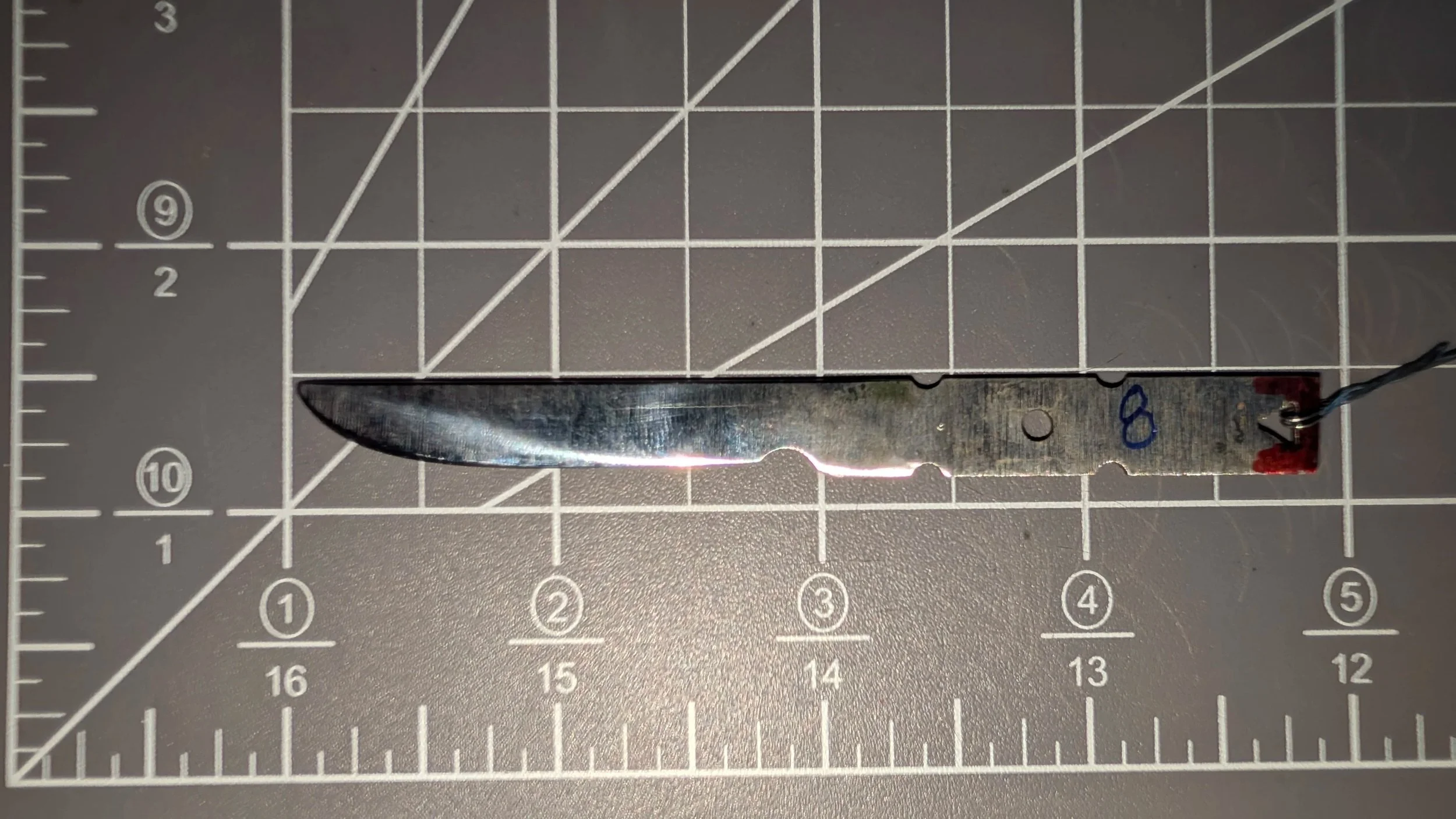 80 CRV 2  LONG THIN  Wharncliffe    1 3/4  Inch Blade and 3/8 inch Tang (Length and shape Varies)