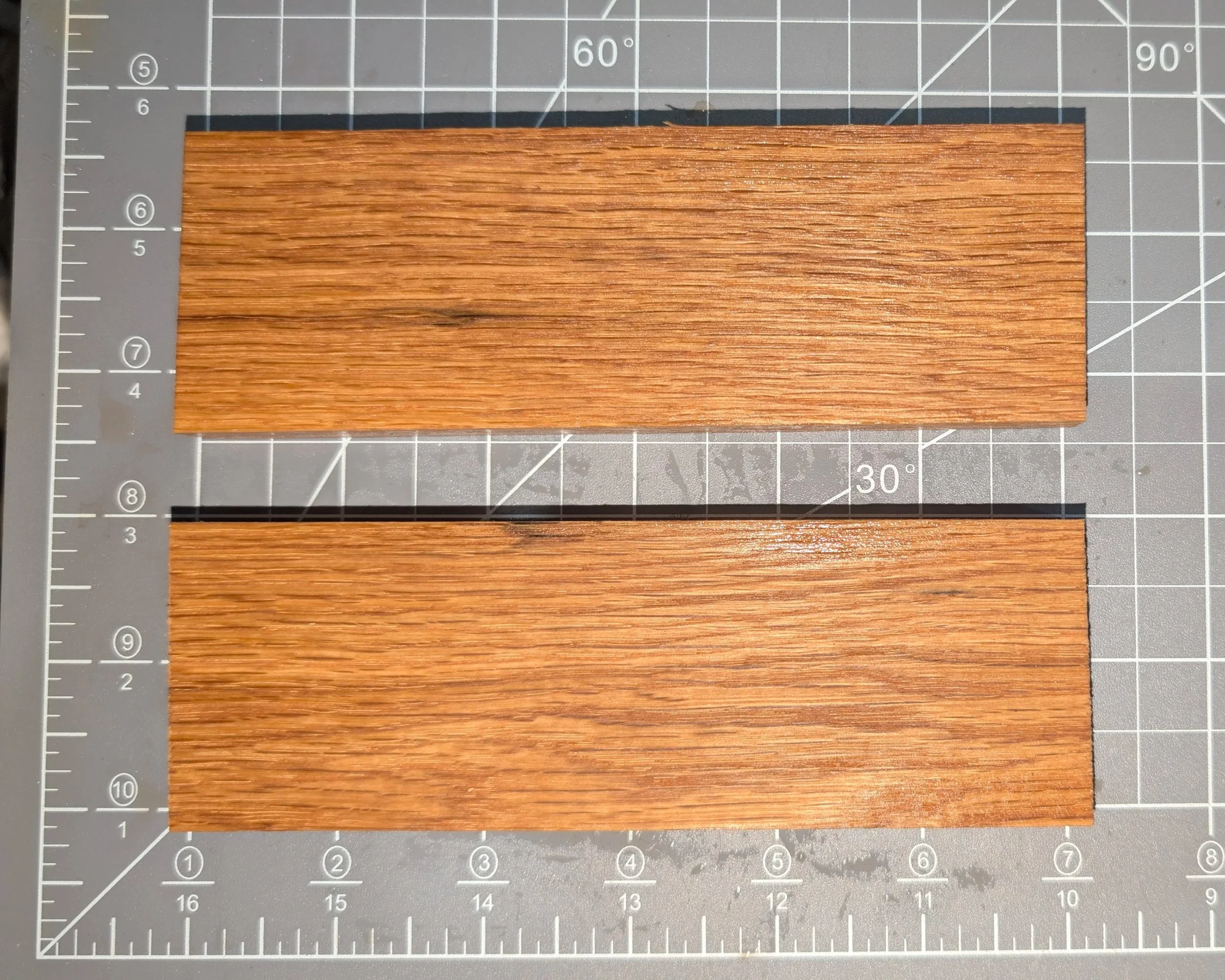 Hardwood Scales  ( Oak, Walnut or Curly Ash ) Grooved
