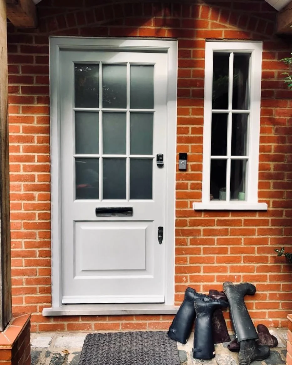 We installed this sleek timber front door and side window, complete with a @banhamgroup lock and a stylish grey finish. Elevating both security and curb appeal! 

Installed by: @applebeecarpentryandjoinery 

Here are 30 hashtags for your timber front