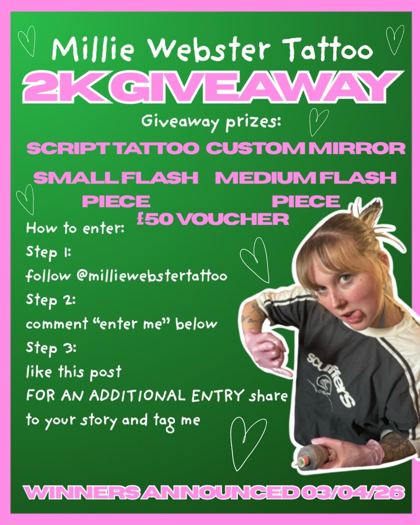 2000 followers🕺

A little thank you giveaway as I am honestly so lucky to have the most wonderful clients💞

To enter: 
-make sure you&rsquo;re following me👀
-comment &ldquo;enter me&rdquo; on this post✨
-like this post❤️

For an additional entry a