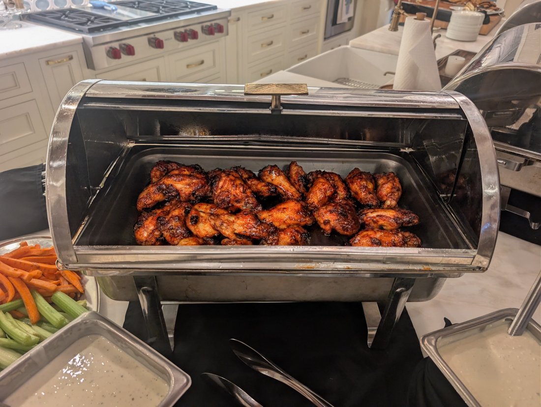 Shipp's Dockside Grill specialties and sides arranged for an Orange Beach catered event