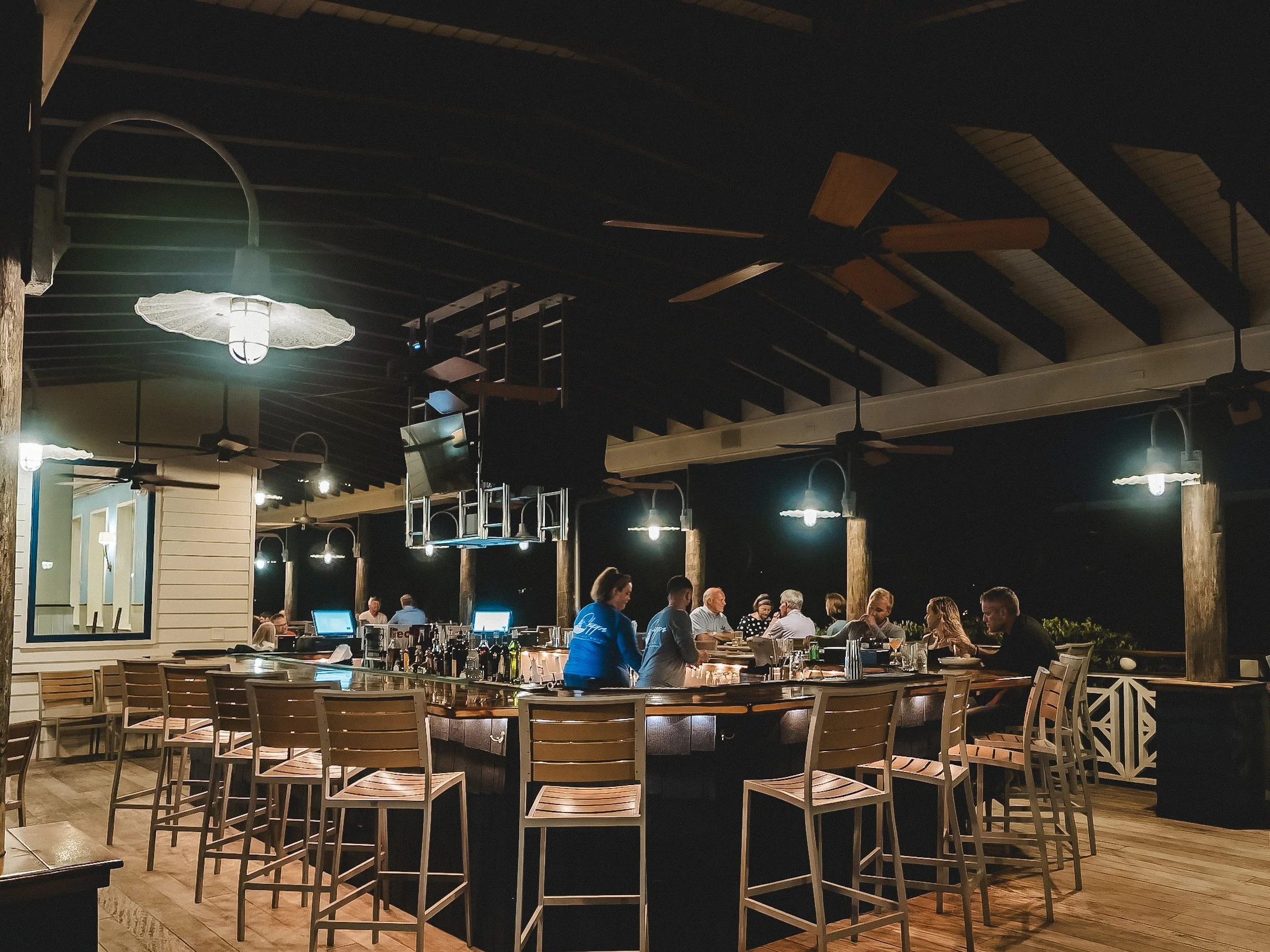 Upper deck outdoor bar, Shipp’s Dockside Grill Orange Beach, Alabama