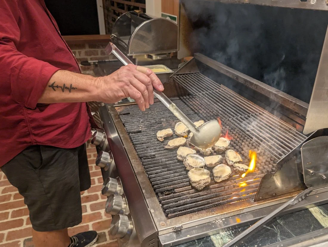 Shipp’s Dockside Grill catering team preparing for an Orange Beach event