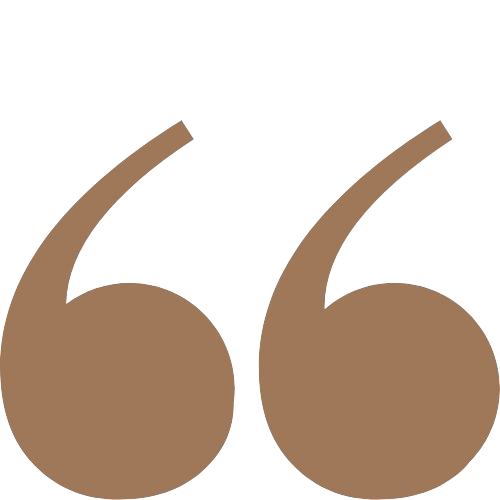 Earthy brown coloured quotation mark