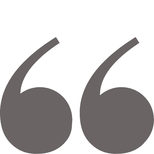 Quotation marks in a warm grey colour