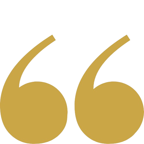 A mustard yellow quotation mark