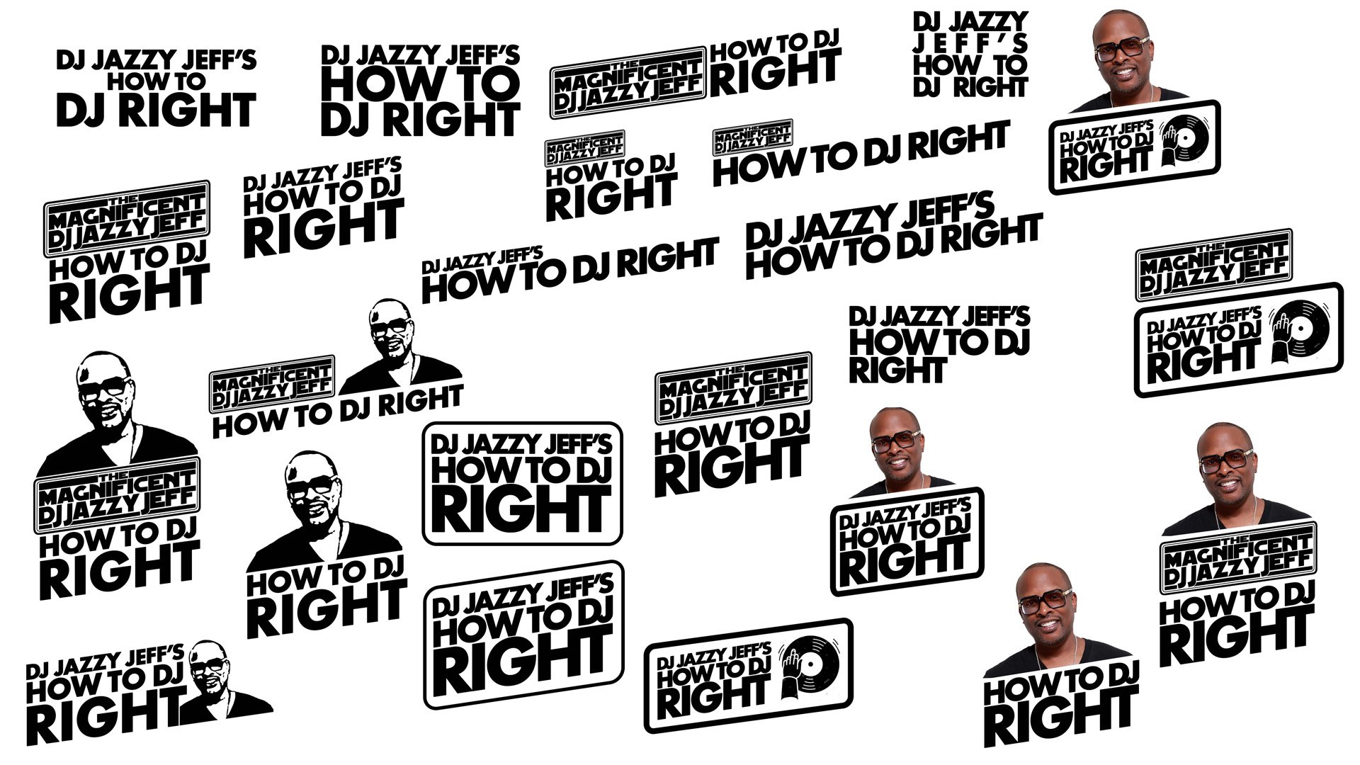 The logo concepts are inspired by DJ Jazzy Jeff’s current logo, using bold lines and a clean look. This helped create a design that feels fresh while still connecting to his style and influence.