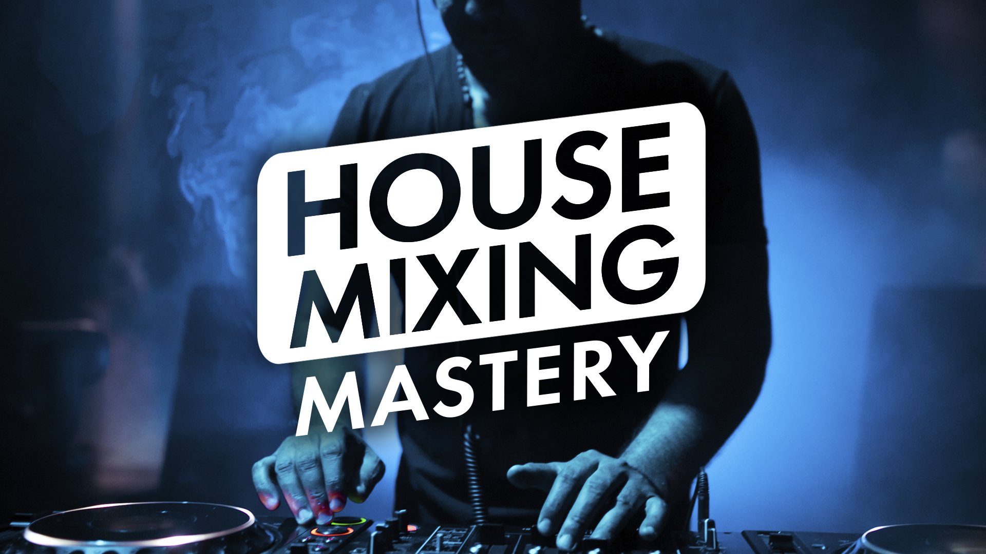 This final logo combined with an image of a house music DJ in action, is designed to inspire and connect with potential buyers. It aims to create the feeling that, with this course, they could be the ones behind the decks.
