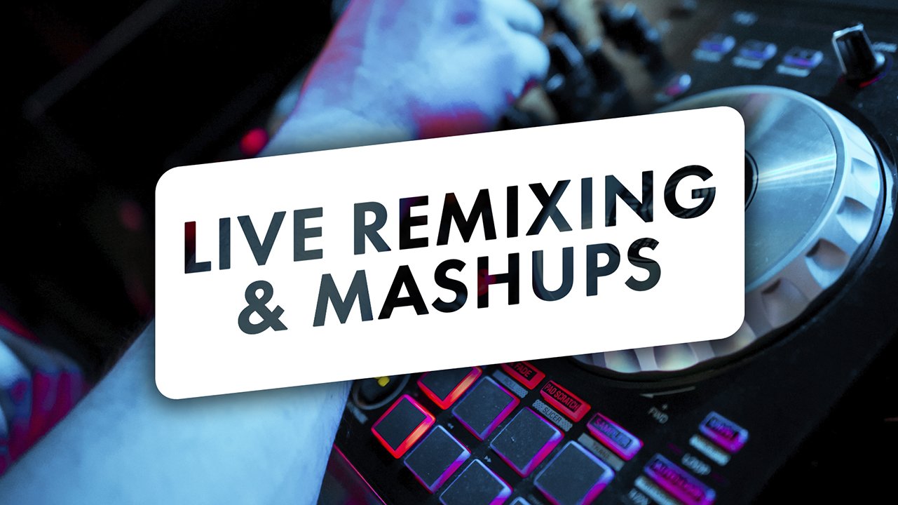 This lesson thumbnail follows the final course artwork, maintaining consistent branding and layout. Each thumbnail features a DJ in the mix, inspiring students with the possibility of reaching that level, while all thumbnails keep a cohesive design t