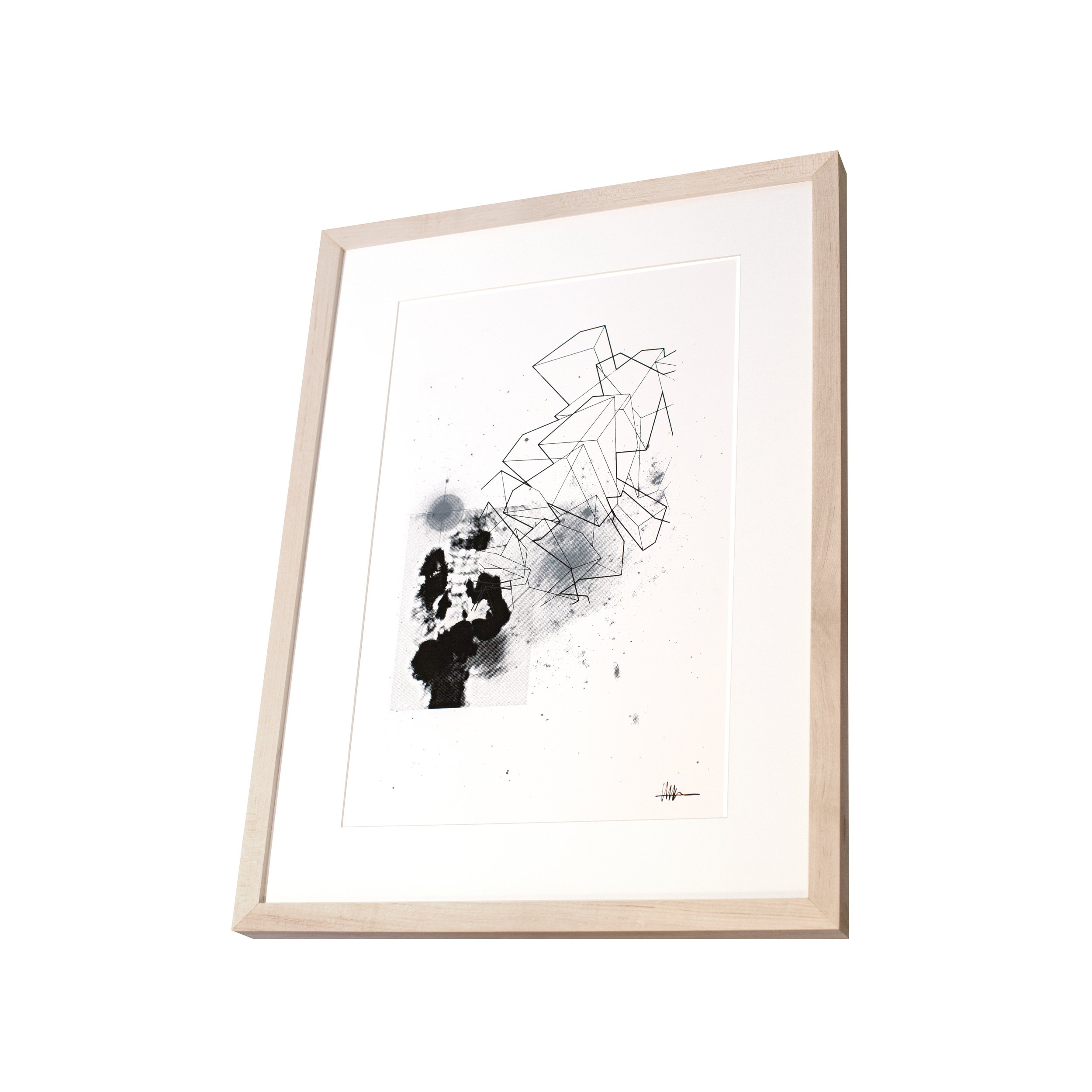 Perspective framed cosmic art maple frame halftoned scleroderma X-ray NGC 45 cubes crystallized gallery rigid stellar anatomical stable