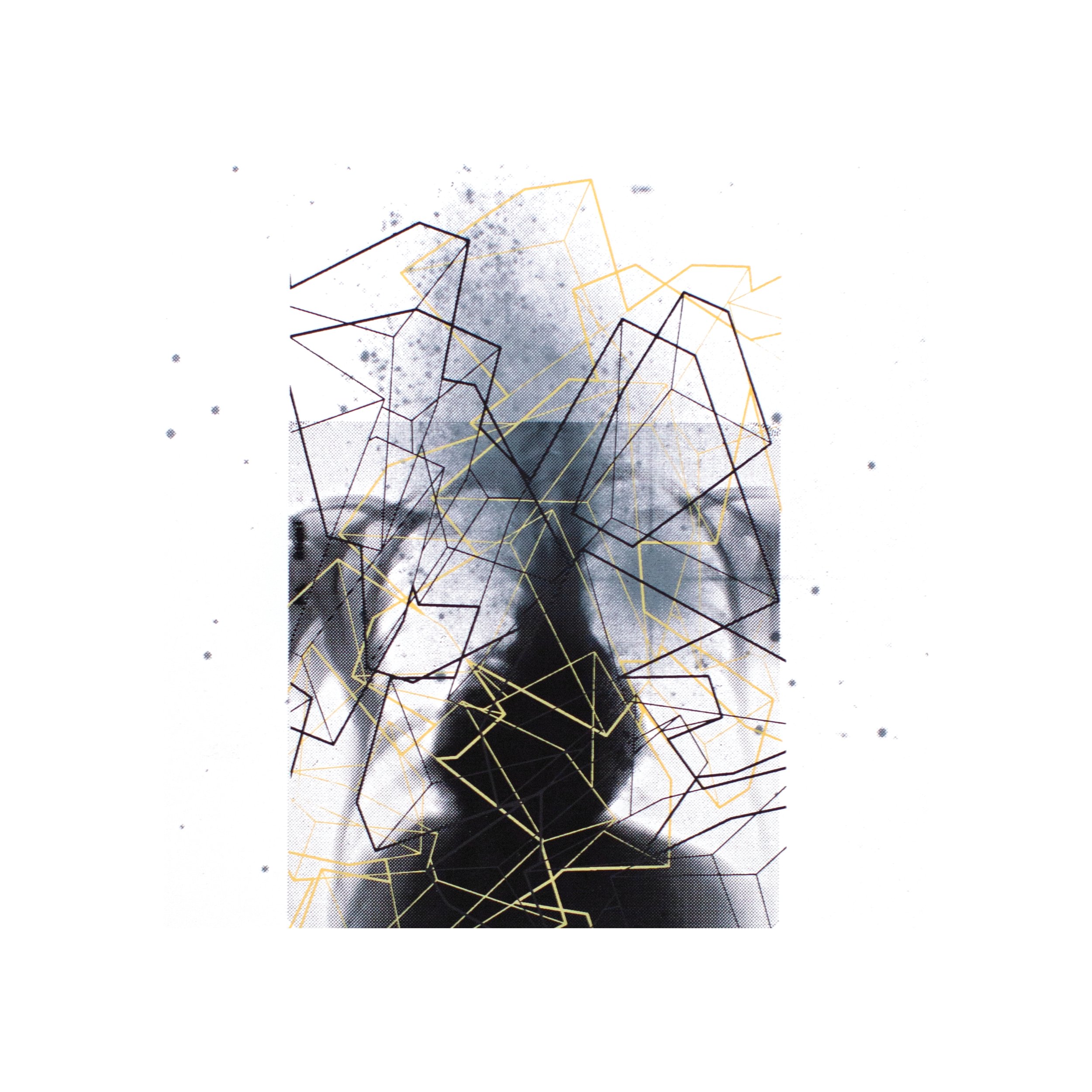 Close-up matted cosmic print halftoned X-ray IC 5152 cubes crystallized gallery disorderly skeletal lively