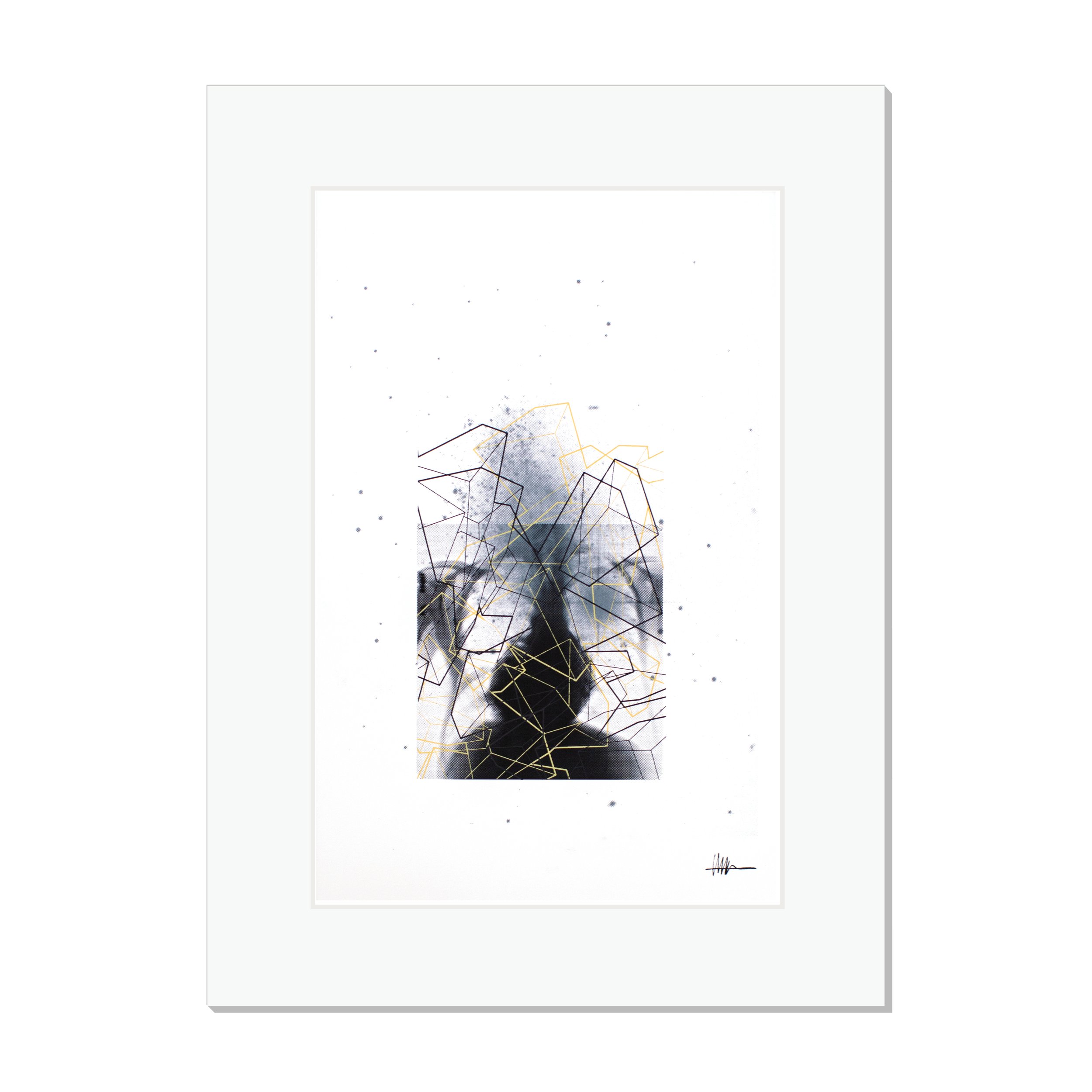 Matted cosmic print halftoned heart X-ray IC 5152 cubes crystallized gallery chaotic astral anatomical fluid