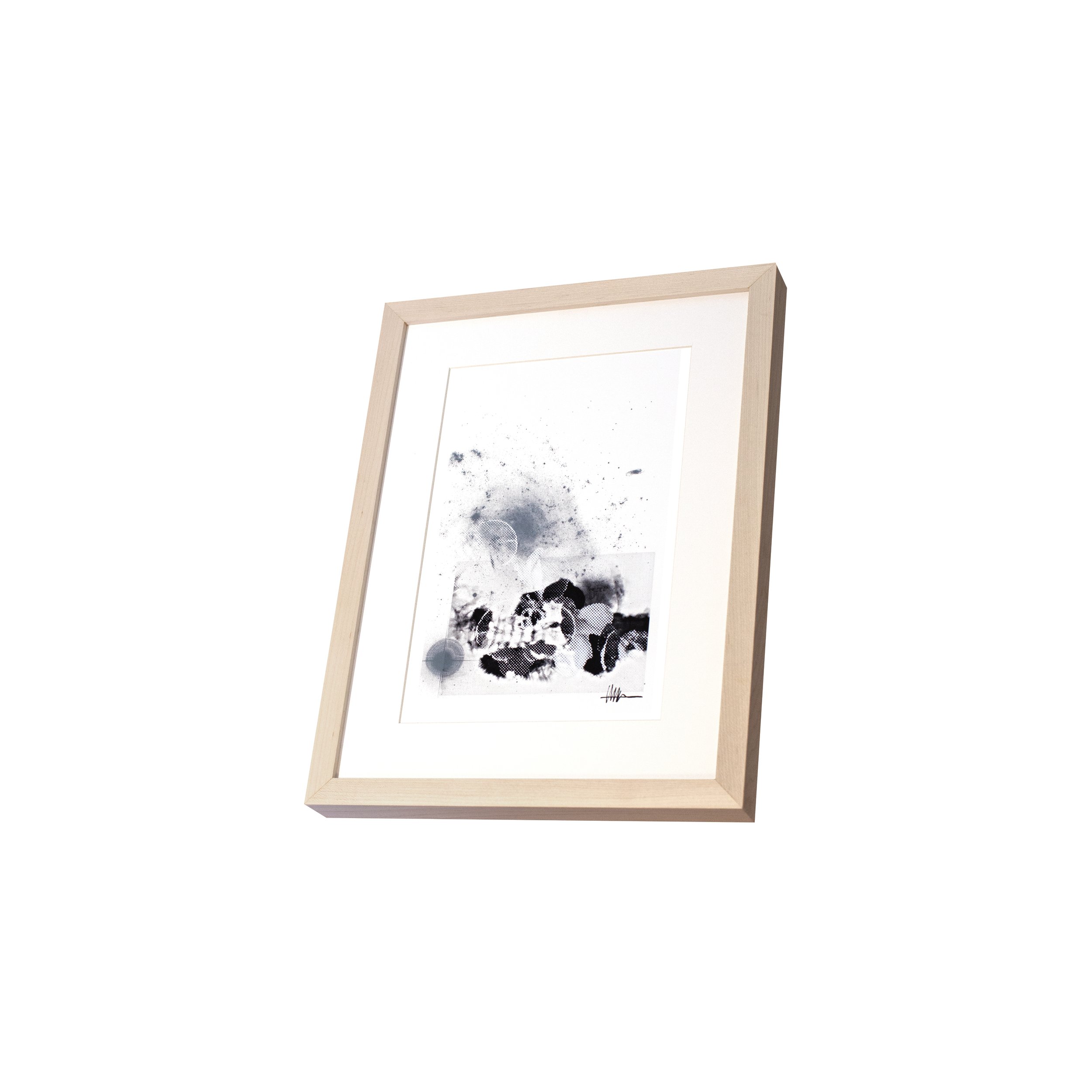 Perspective framed floral art maple frame halftoned scleroderma X-ray NGC 45 flowers effloresced gallery rigid stellar botanical stable
