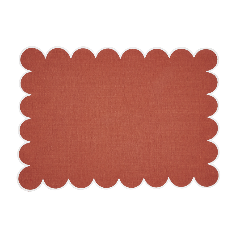 Scalloped Placemat in Rust