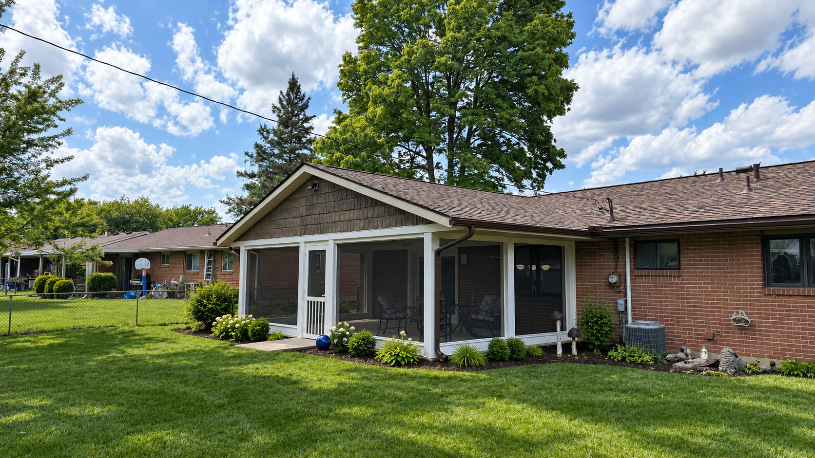 Lush Backyard with Screened Porch and Garden Beds.png