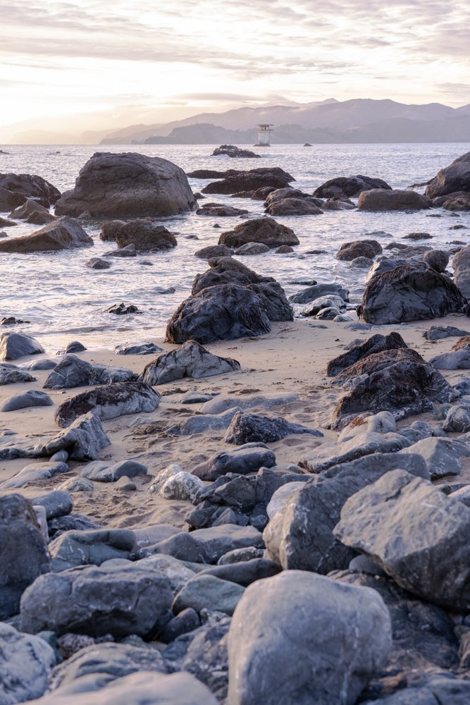 Dusk Over the Rocky Shore, San Francisco, California