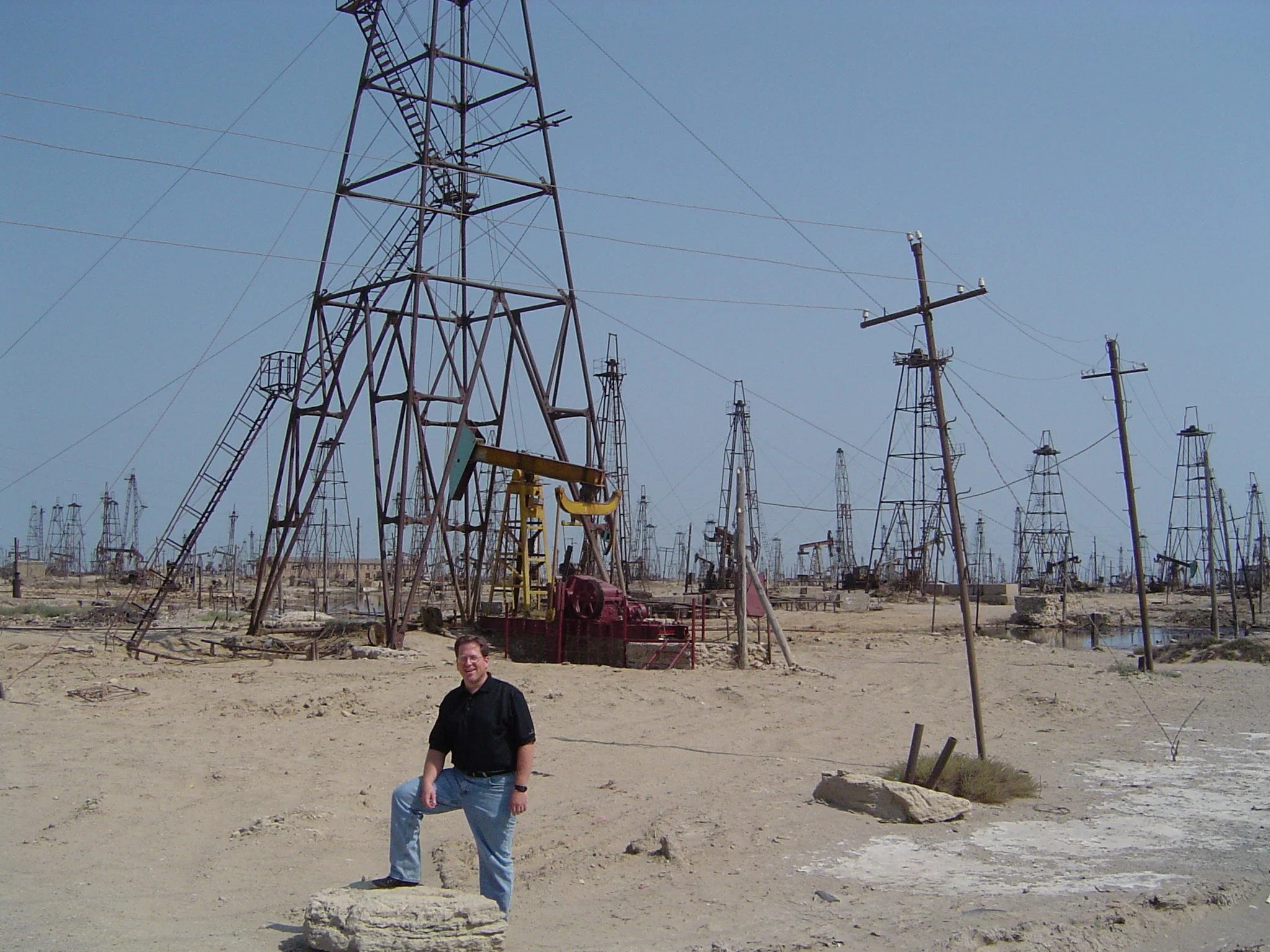 Keith in Caspian Oil Fields.JPG