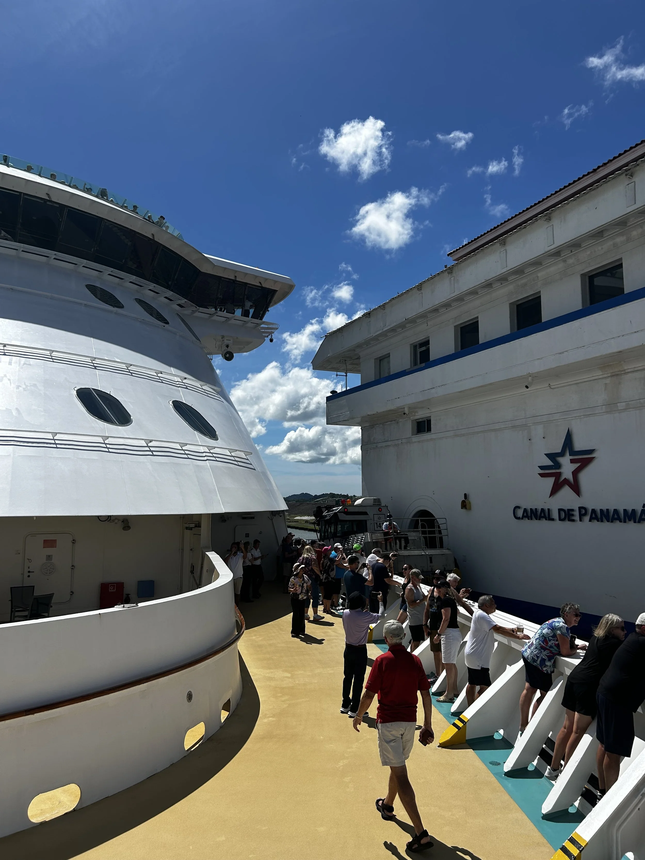 In the lock. A tight squeeze!
