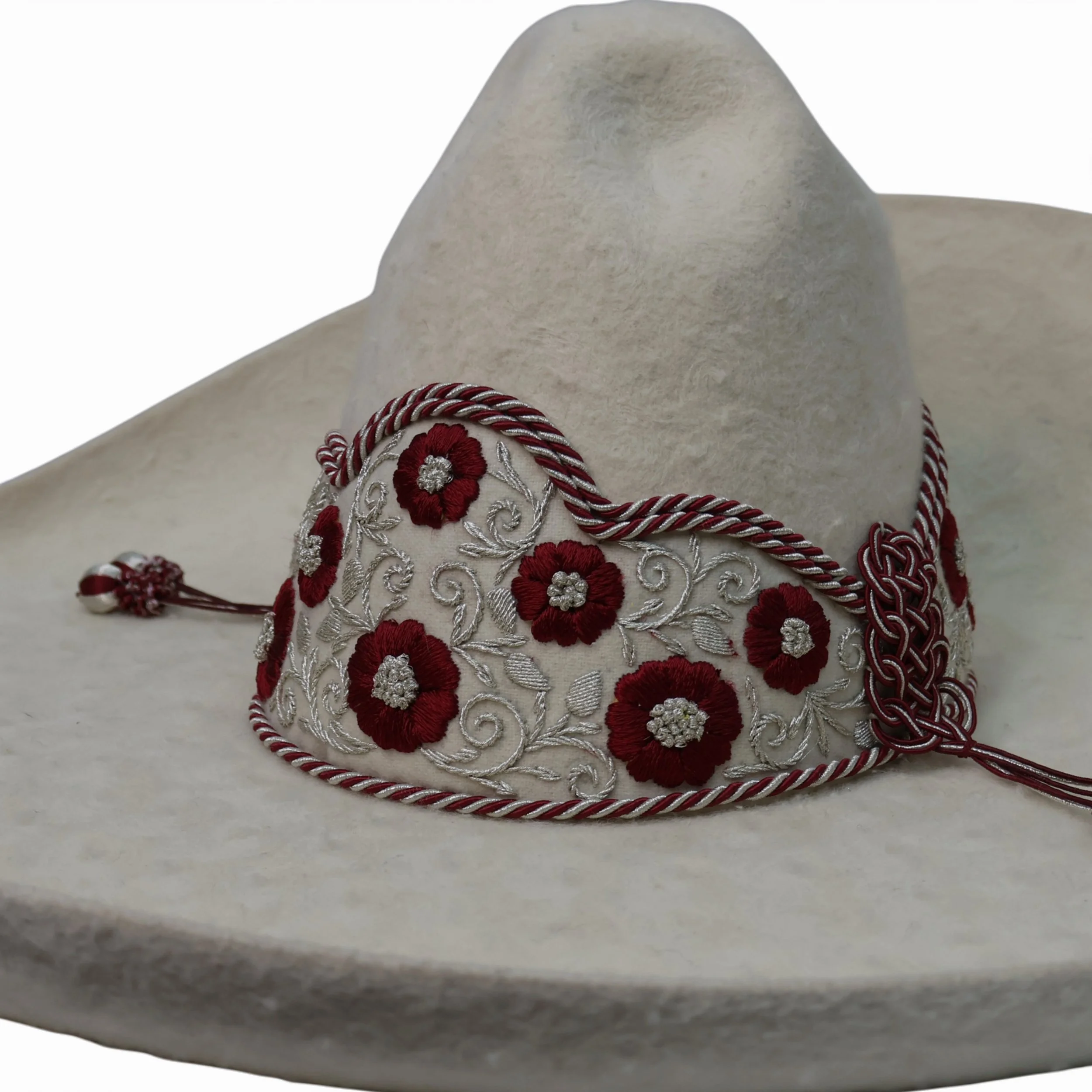 Sombrero de Lana Estilo San Luis Bordado a Mano