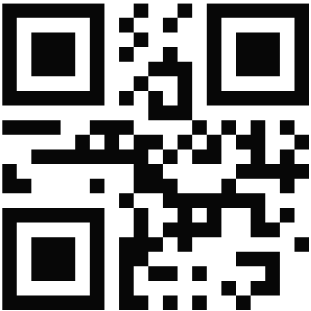 QR code on a black background