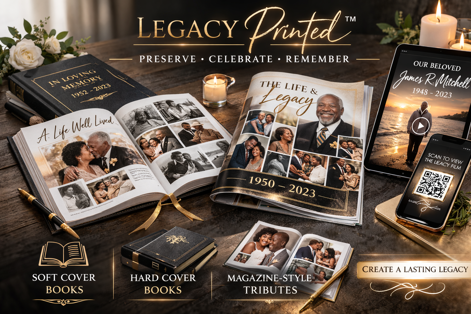 Legacy Printed™ - Hard and Soft Cover Book