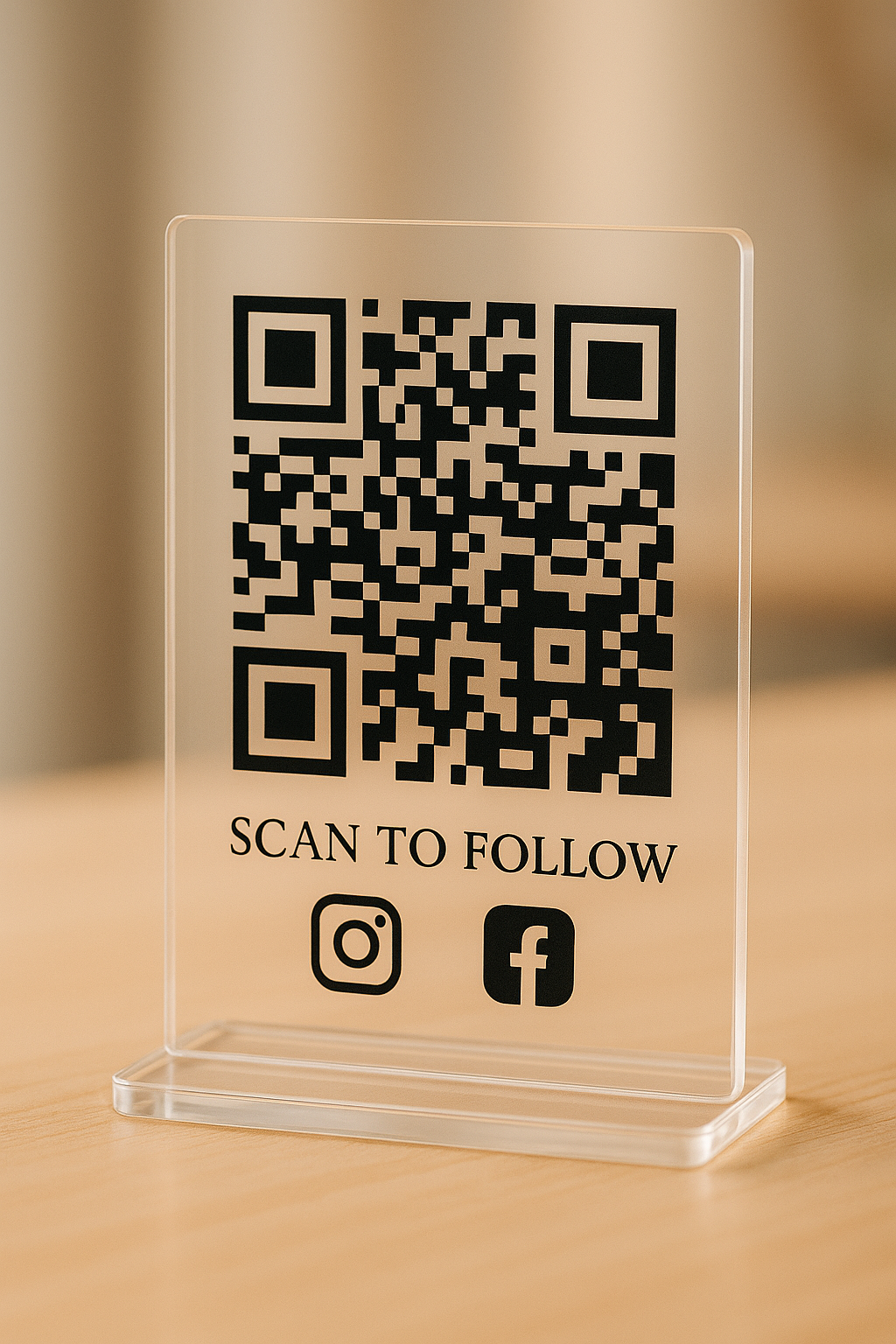 Qr de  acrilico