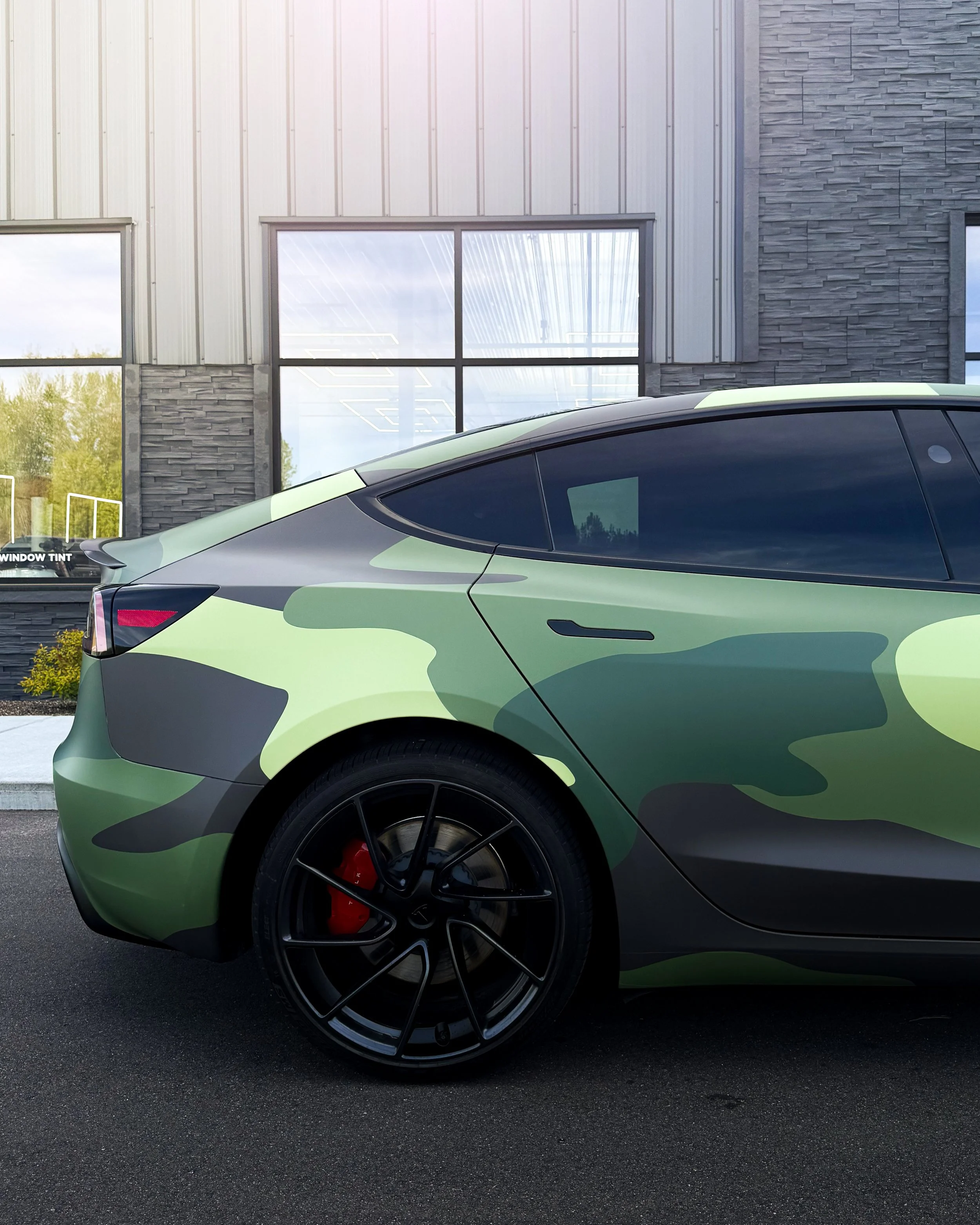 Camo Tesla Vinyl Wrap
